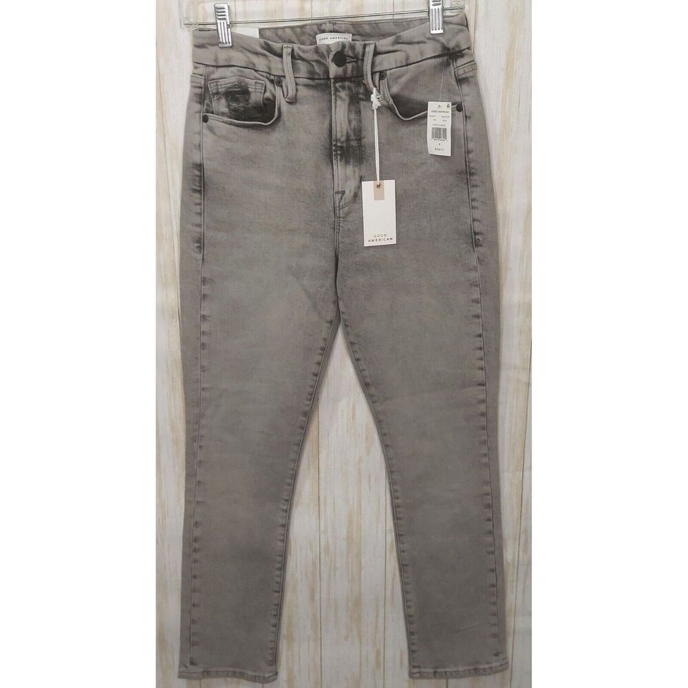 Good American Good Classic Women's Jean's Size 4/27 Gray - Picture 3 of 12